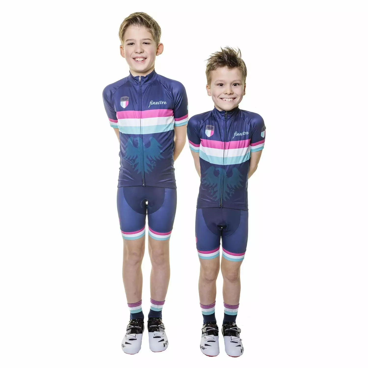 HUPcc Road HUP Finestre Kids Short Sleeved Cycling Jersey