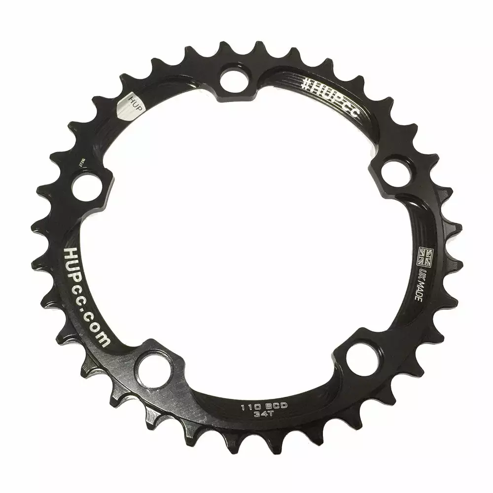 HUPcc CX HUP 34T/36T/38T/40T 110bcd Narrow-Wide Chainrings: Kids Road Race/Cyclocross/MTB Race Bikes
