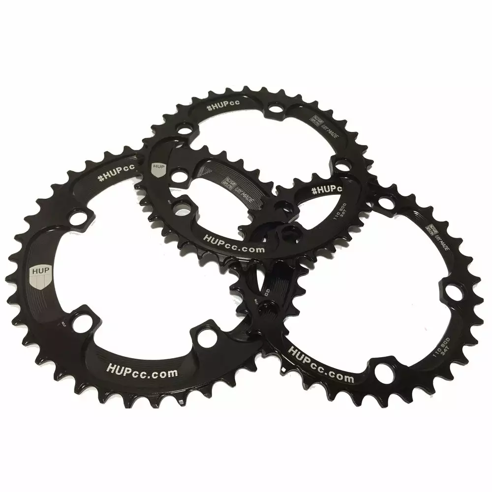 HUPcc CX HUP 34T/36T/38T/40T 110bcd Narrow-Wide Chainrings: Kids Road Race/Cyclocross/MTB Race Bikes