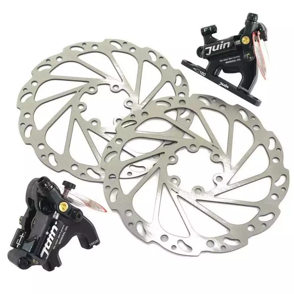 Juin Tech F1/M1 Hydraulic Cable Pull Disc Brake Set - Flat/Post Mount
