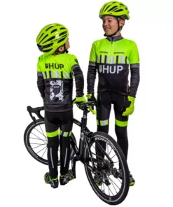 HUPcc TEAM HUP Kids Winter Cycling Thermal Bib Tights